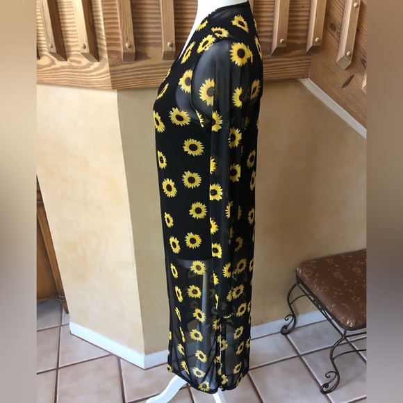 NYC Sunflower Sheer Duster Cardigan - Picture 6 of 8